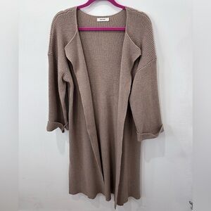 Mod Ref Women’s Cozy Knit Open-Front Cardigan Sweater - Tan